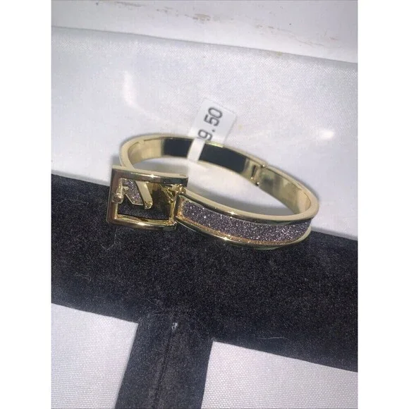 Macy’s Belt buckle design Gold  coloured bracelet Fashion Jewelry - Picture 8 of 12